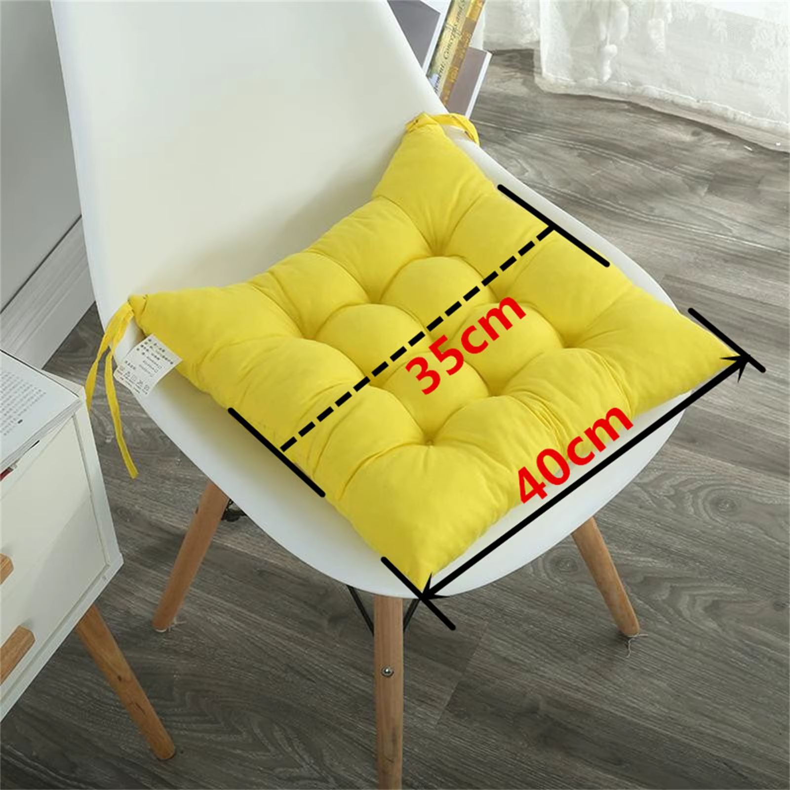 Coussin de Chaise en Polymères Carrés en Coton Doux et Rembourré, Solide, pour Bureau, Maison, Voiture, Jardin, Salon de Soleil