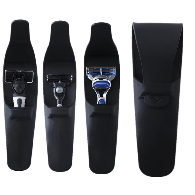 Étuis pour rasoir adaptés à la valise Portable en Silicone noir de haute qualité