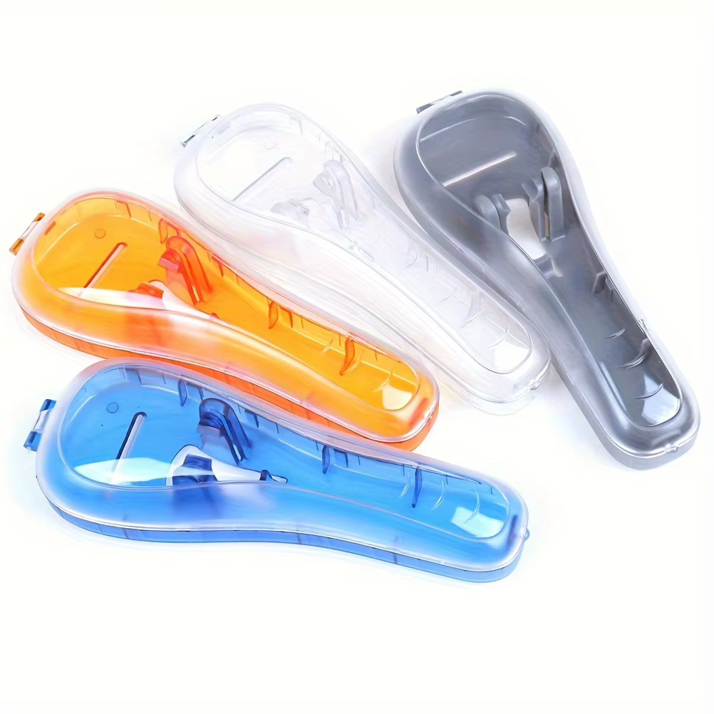 Transparent portable voyage hommes protection de rasage manuel boîte en plastique couvercle conteneur stockage rasoir boîte de protection stockage