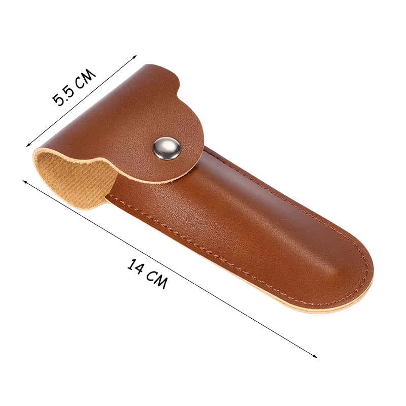 Étui de protection en cuir PU pour rasoir de sûreté à double tranchant