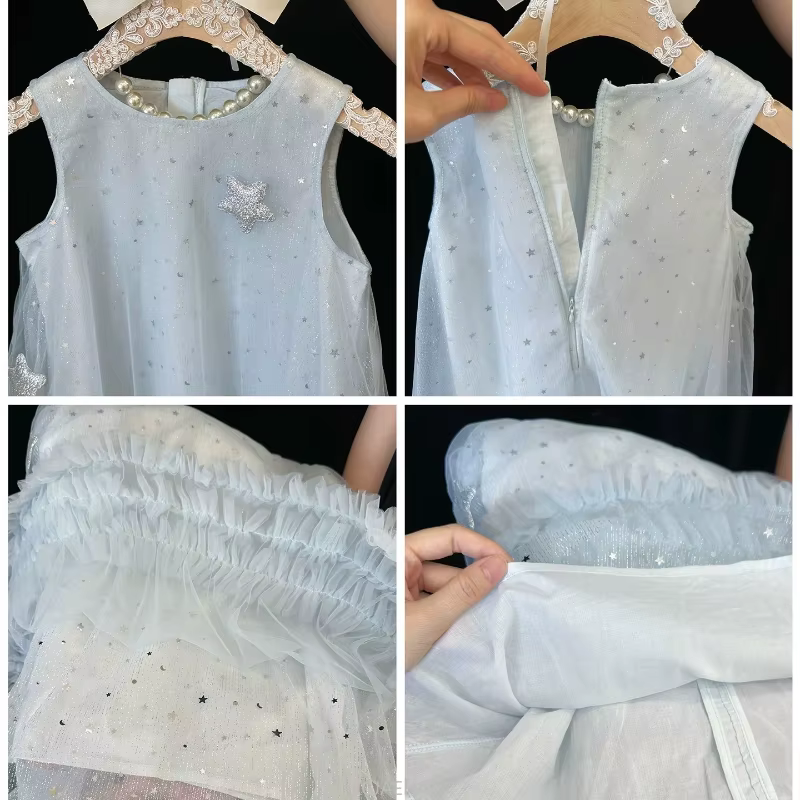 Vêtements d'été blancs pour adolescentes, tenue d'anniversaire à fleurs, robe de princesse avec ailes, robe de fête pour enfants, nouvelle collection 2025