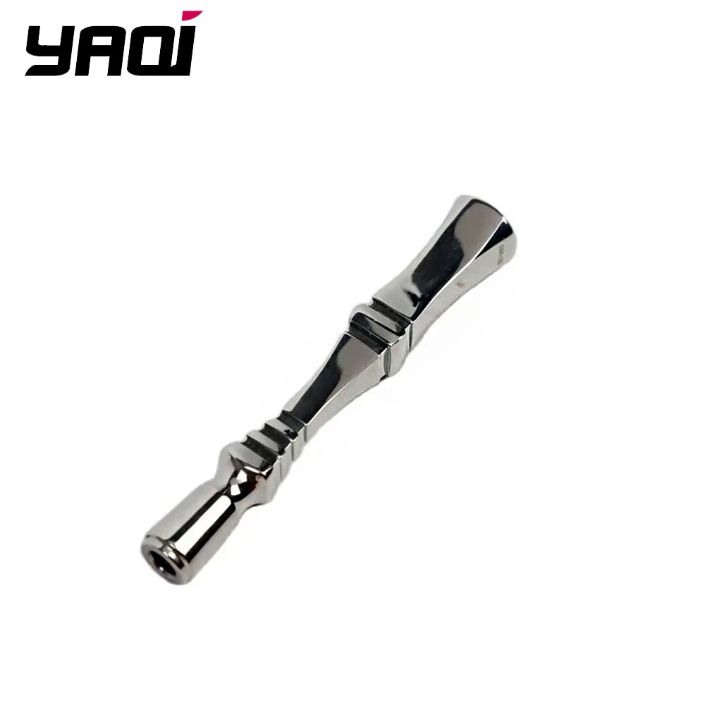 2026YAQI Chippendale Manche de rasoir de sécurité en acier inoxydable poli