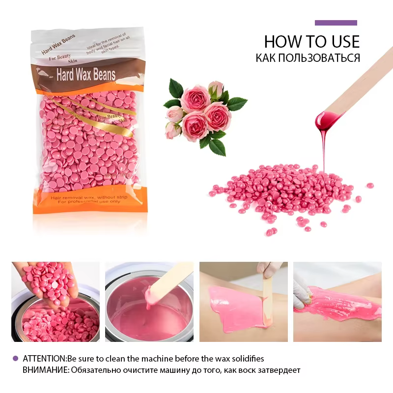 Perles de cire d'épilation 500g/200g/50g pour chauffe-cire épilation indolore