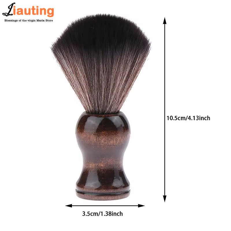 Brosse de rasage avec manche en bois pour hommes
