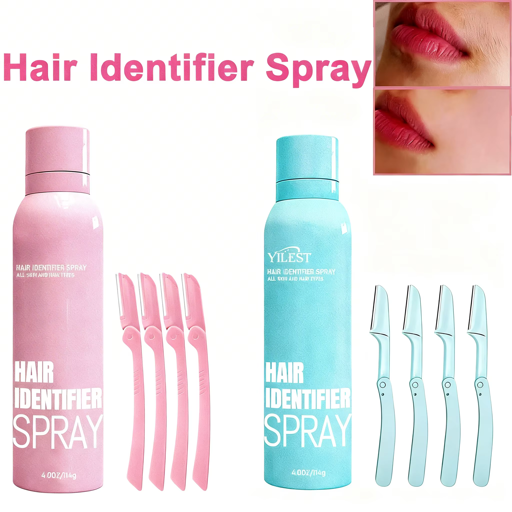 Spray identificateur de poils pour le rasage du visage