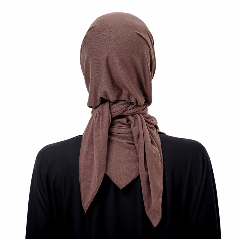 Écharpe Hijab Triangle en Jersey pour Femmes Musulmanes, Châles de Sauna, Enveloppes Solides, Foulards de Document, Turban Islamique, Bande, Tête Ronde, Nouveau