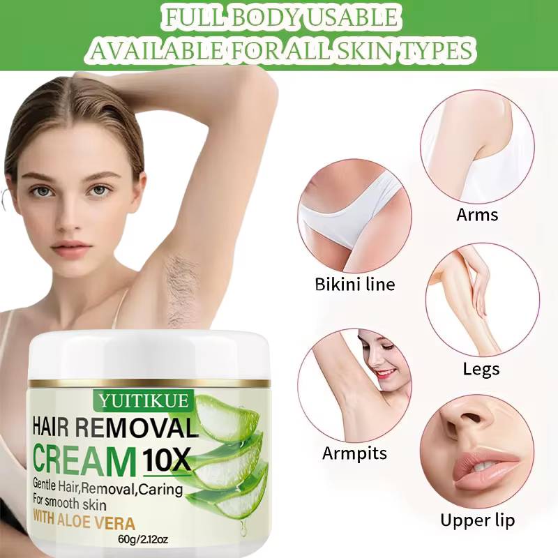 Crème dépilatoire à l'aloe vera YUITIKUE