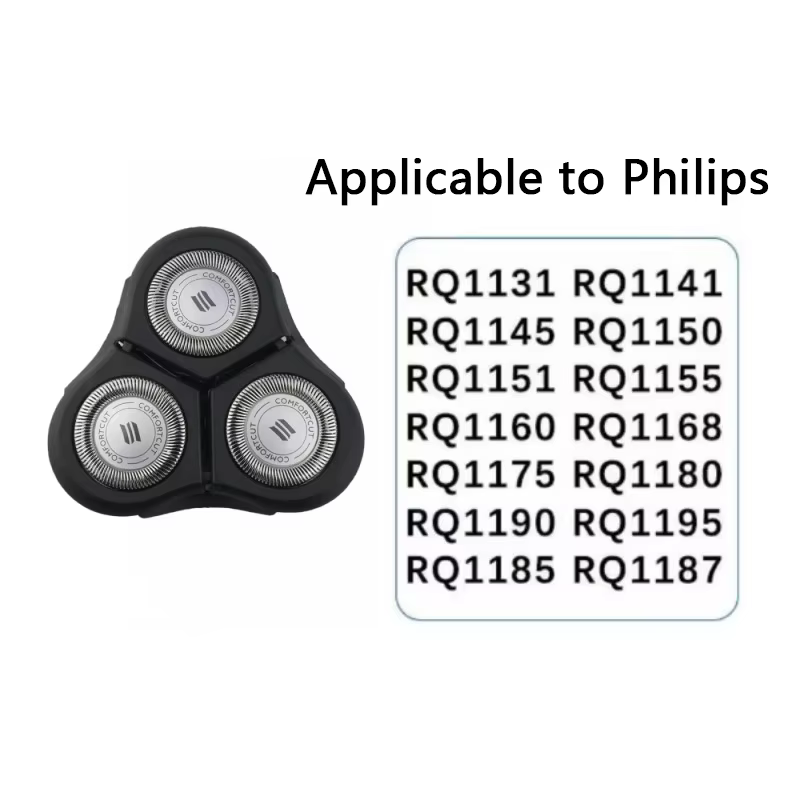 Têtes de rasoir de rechange pour rasoir électrique Philips série RQ11