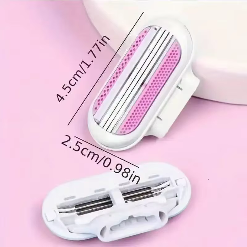 Rasoir de sécurité pour femmes avec 1 manche + 4/8 lames