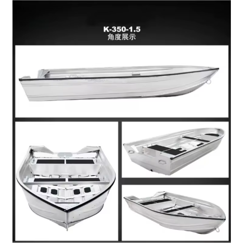 Bateau de pêche personnalisé à coque en aluminium à fond en V, avec moteur, tailles 10ft, 11ft, 12ft, 13ft, pour la pêche à la traîne, en promotion