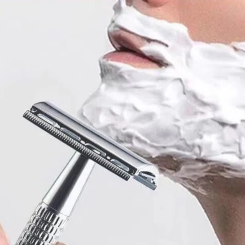 Poignée de rasoir classique porte-rasoir hommes rasage visage lames