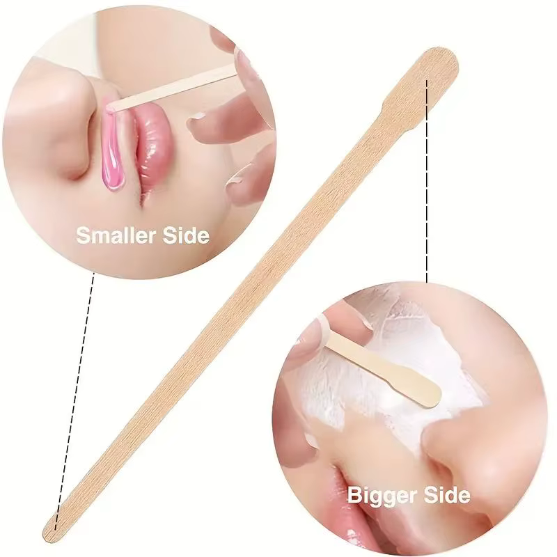 100 pièces bâtons de cire en bois femme bâton d'épilation
