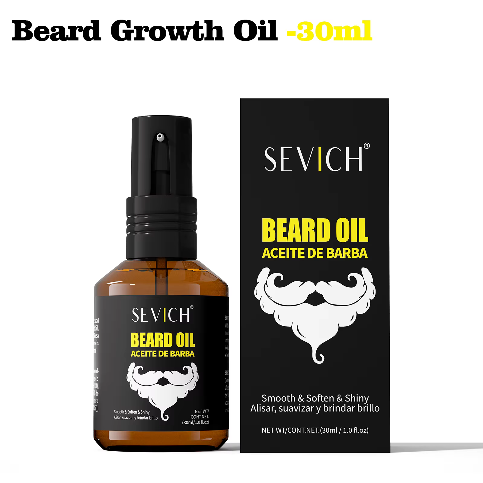 Kit de croissance de barbe naturelle pour hommes, huile de soin épaississante, crème hydratante pour barbe, cire, shampoing, après-shampooing, coiffant