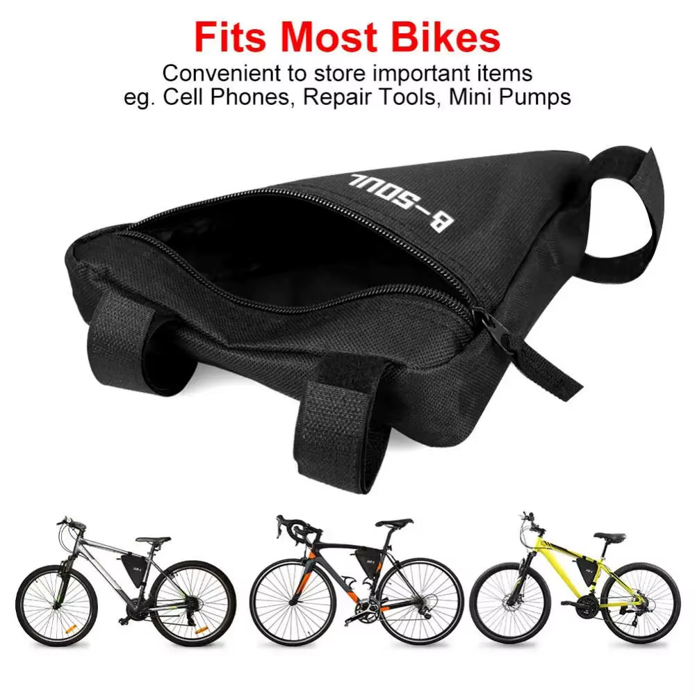 Trousse à outils triangulaire pour cadre de tube avant de vélo, sac de rangement de dégager, poudres imperméables, sac de vélo durable