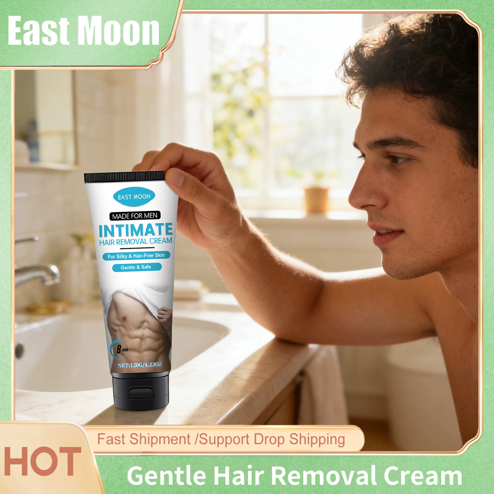 Crème dépilatoire à l'aloe vera East Moon Men