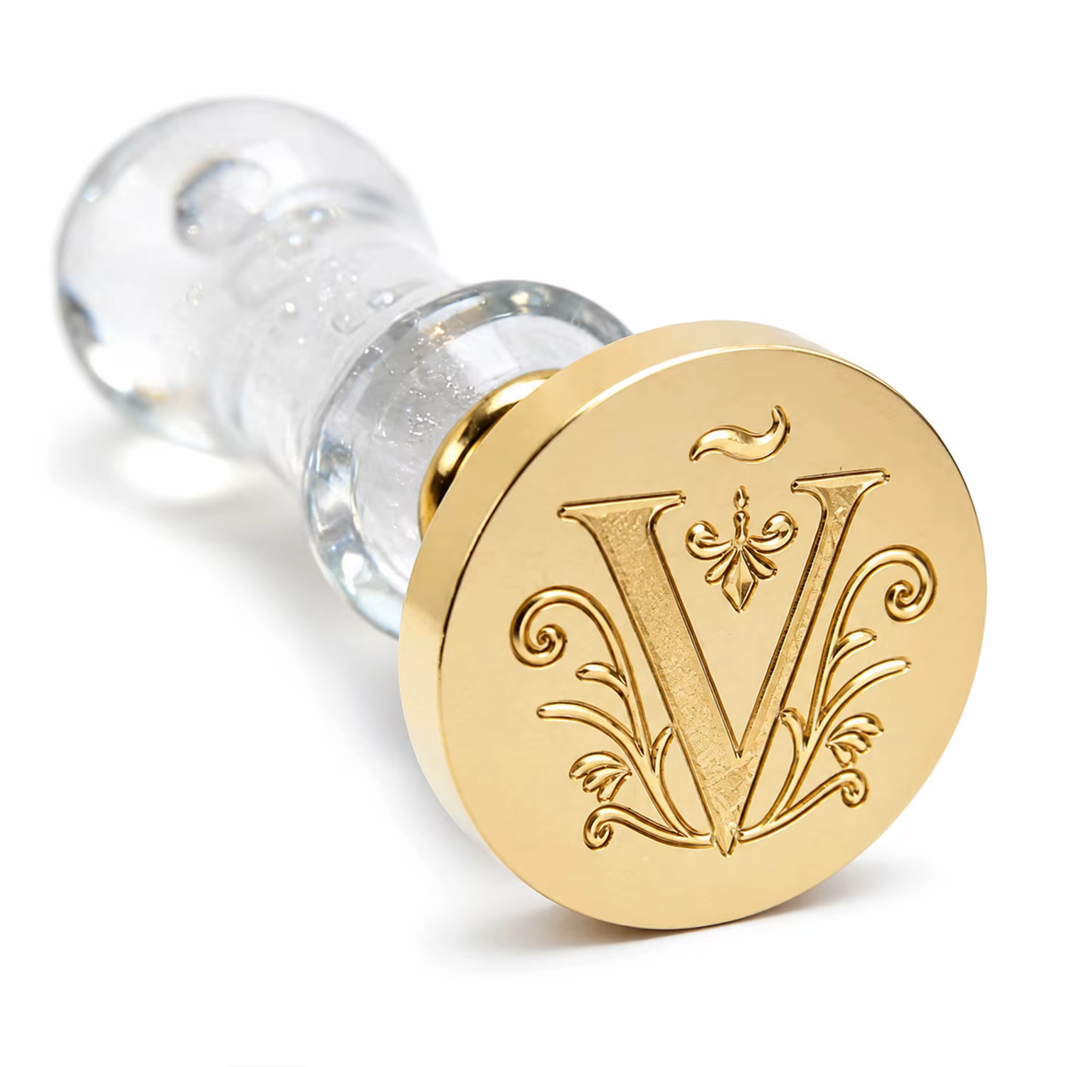 Sceau de cire à 26 lettres, tête en laiton de 25 mm avec poignée à bulles blanche, sceau de cire pour invitations de mariage, cartes d'anniversaire, enveloppes