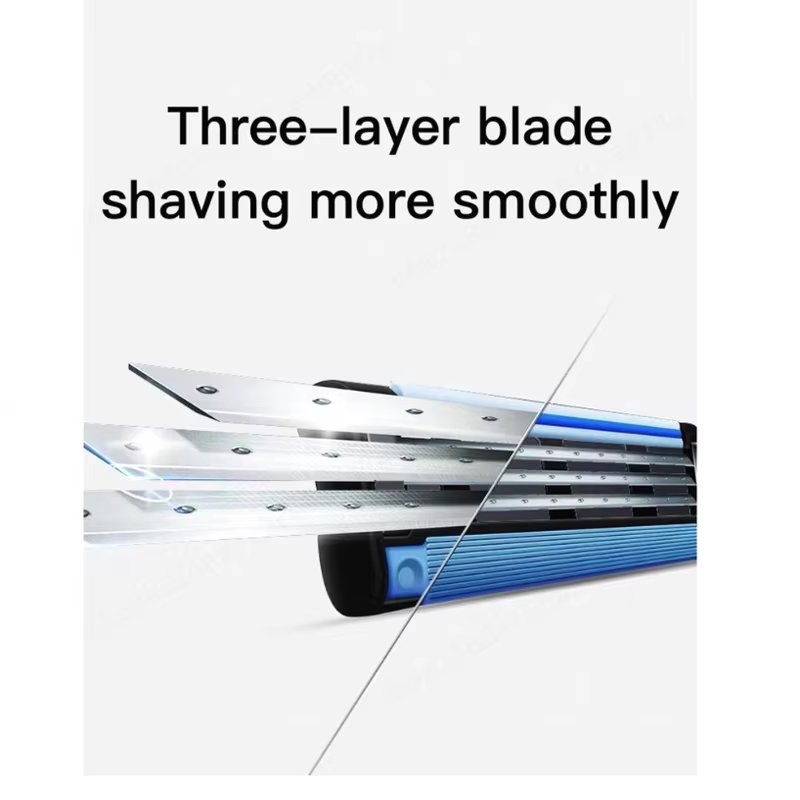 Gillette MACH 3 rasoir pour hommes 3 couches lames rasage rapide et lisse visage barbe avec bande de lubrification