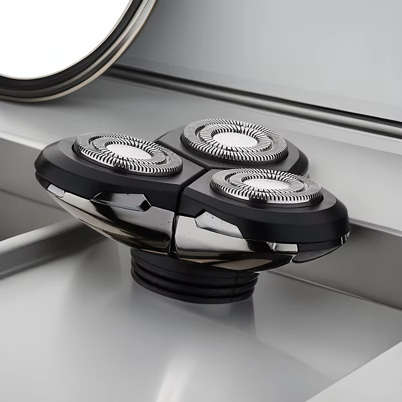 Tête de rasoir électrique rotative à 3 couteaux