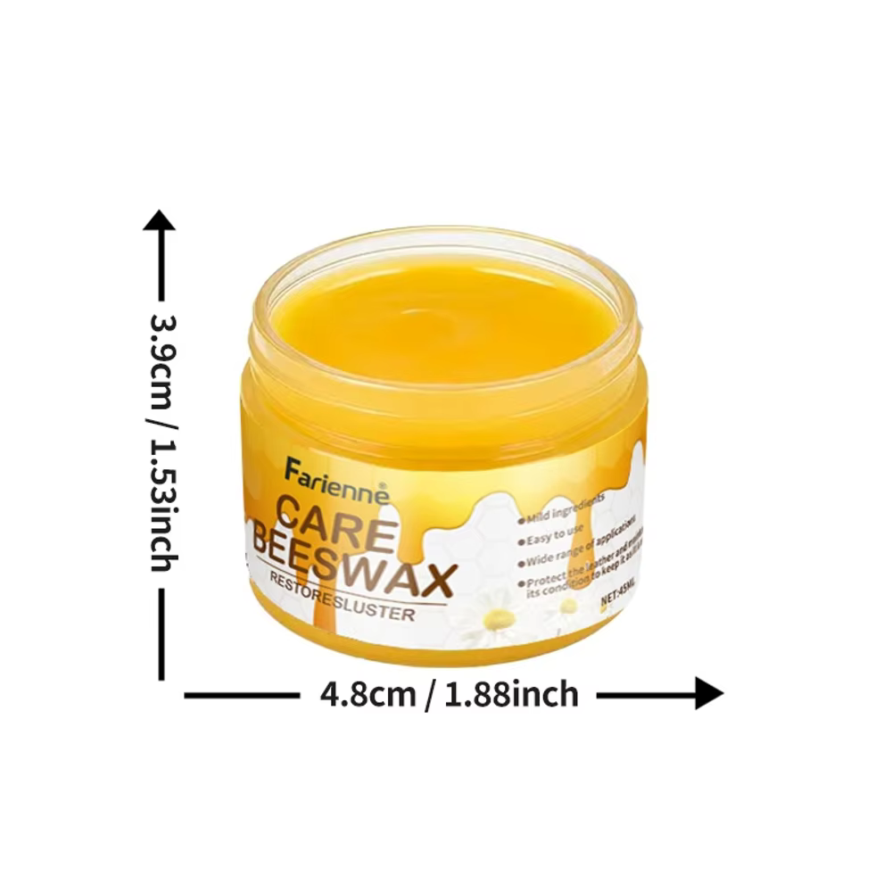 Kit d'entretien des chaussures – Convient pour le polissage et l'entretien des surfaces du cuir artificiel, cire d'abeille d'entretien de qualité supérieure pour différentes couleurs