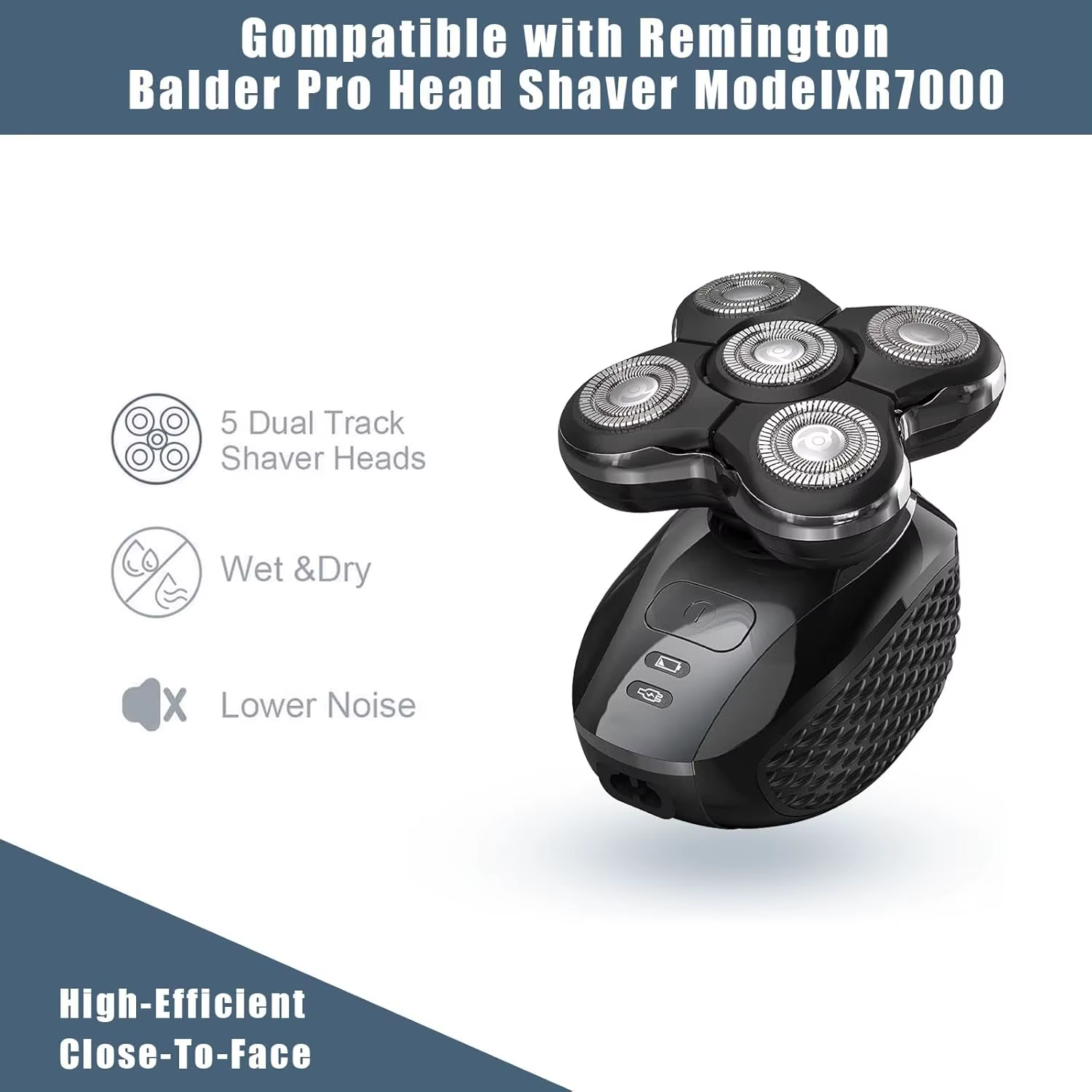 Tête de rechange compatible avec le rasoir Remington Balder Pro XR7000