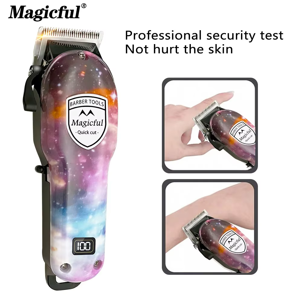 Magiccomparator-Tondeuse à cheveux électrique réglable pour homme