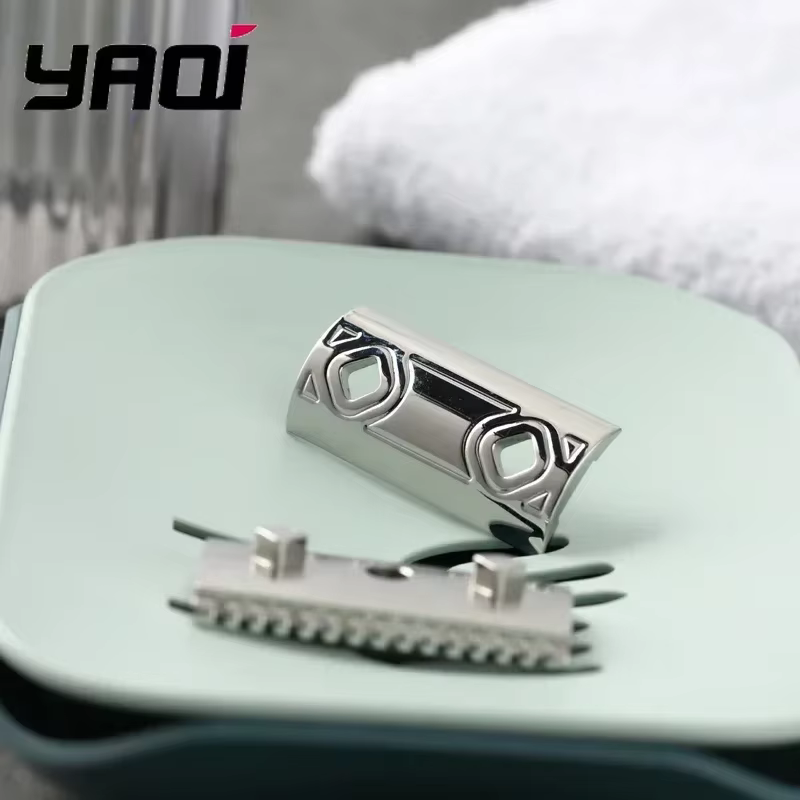 Tête de rasoir de sécurité YAQI Harlequin 2026 en acier inoxydable 316 poli avec interstice de lame de 0,90 mm
