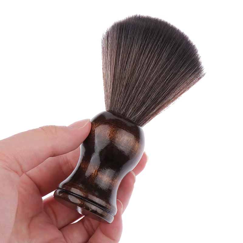 Brosse de rasoir naturelle avec manche en bois pour hommes