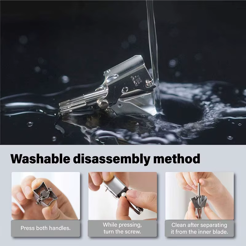 Nez cheveux oreille Tondeuse pour hommes en acier inoxydable manuel lavable Portable Tondeuse Nez épilateur nez Vibrissa rasoir rasoir