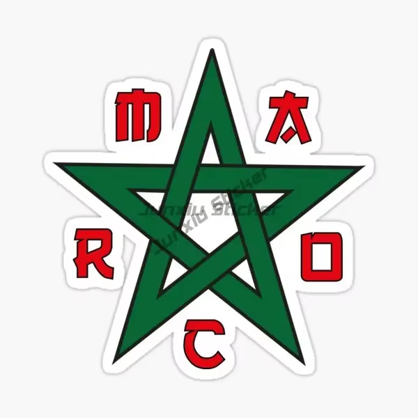 Autocollant de voiture en PVC avec emblème de la carte du Maroc pour décorer voiture, fourgonnette, vélo, casque, fenêtre, moto, accessoires