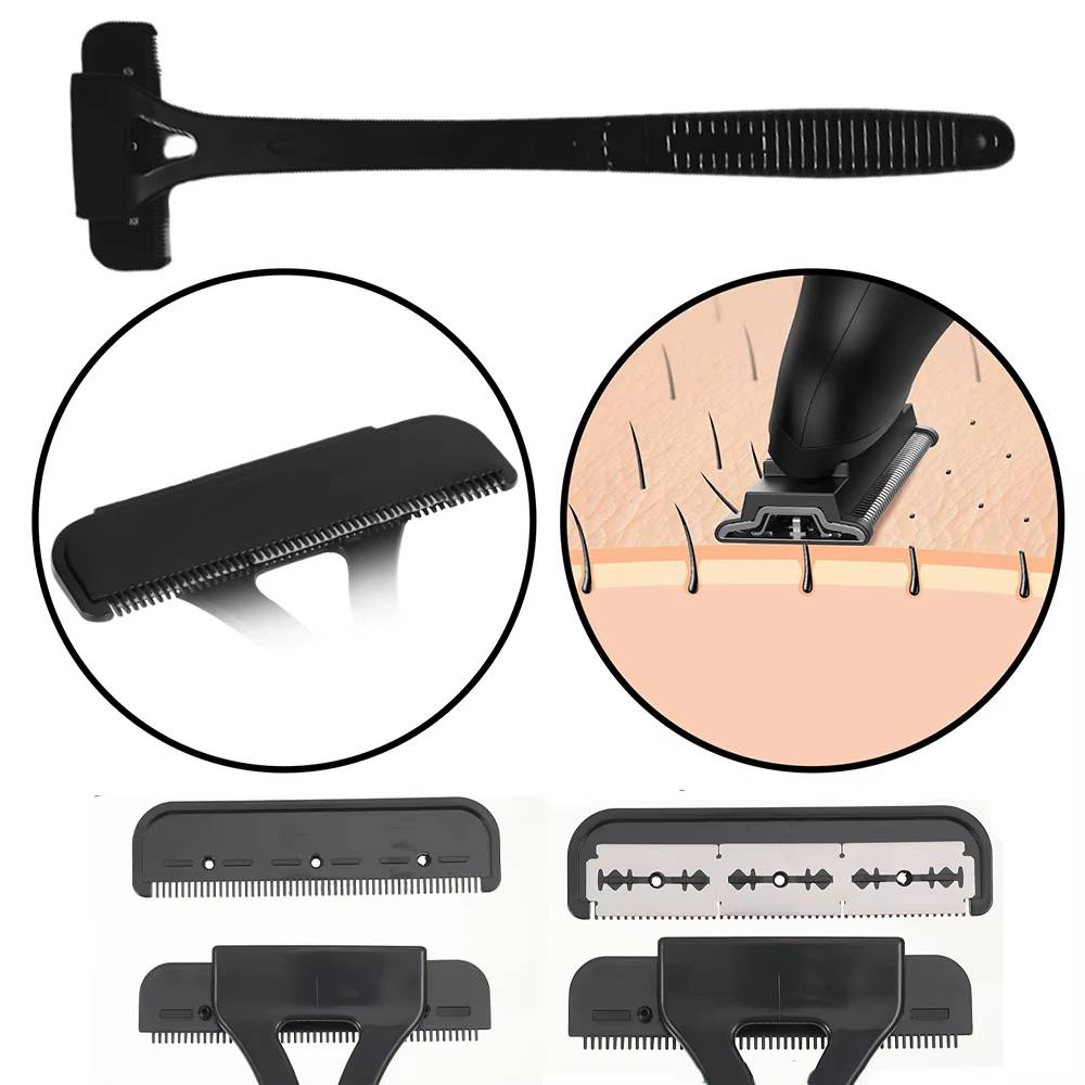 Rasoir arrière pliable noir pour hommes