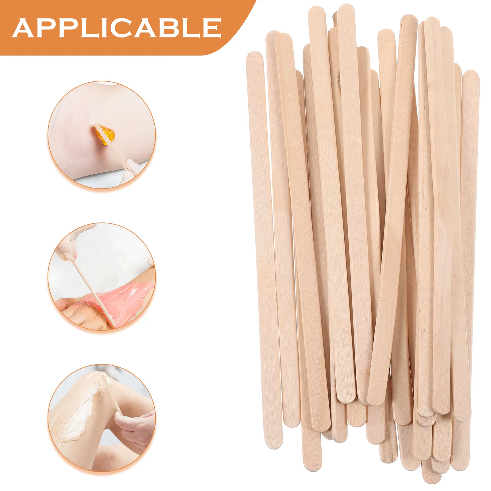 Bâtons de cire en bois pour épilation